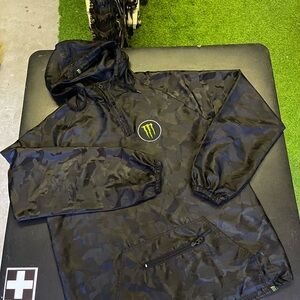 Monster Energy Athlete gear Black Camo Lightweight Hooded Jacket